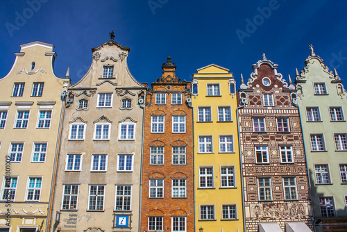 Beautiful buildings in Old Town of Gdansk, Poland