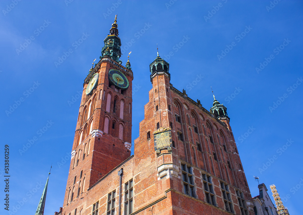  Main Town Hall on Dluga Street in Gdansk, Poland