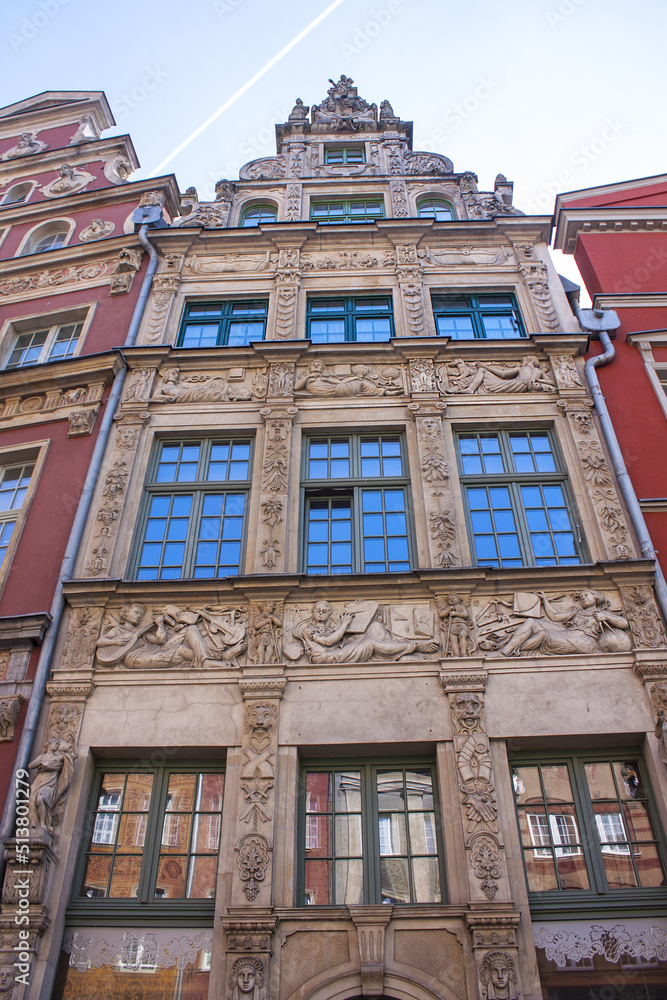 Decor of old building in Gdansk, Poland