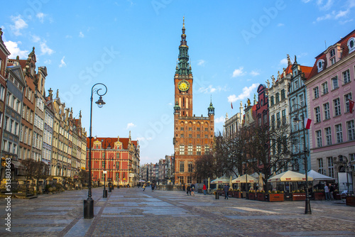 Main Town Hall on Dluga Street in Gdansk, Poland