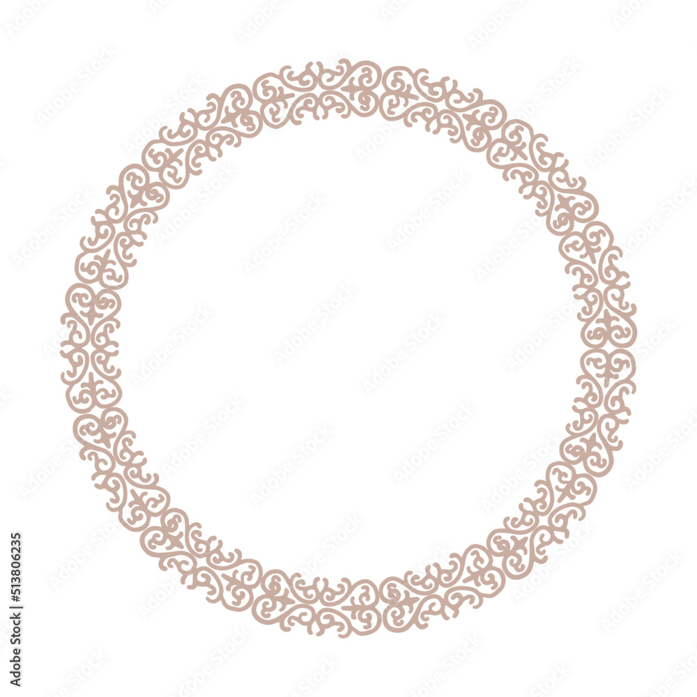 circle frame with a decorative ornament circle frame with a decorative ornament