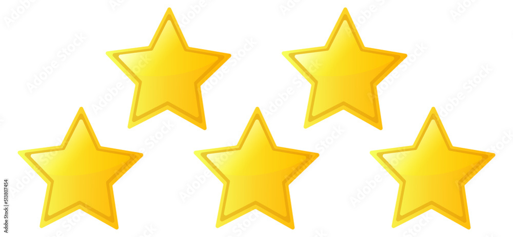 Obraz premium Five star icon design with isolated background