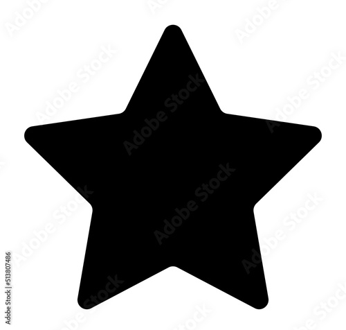 Black star icon on isolated background.