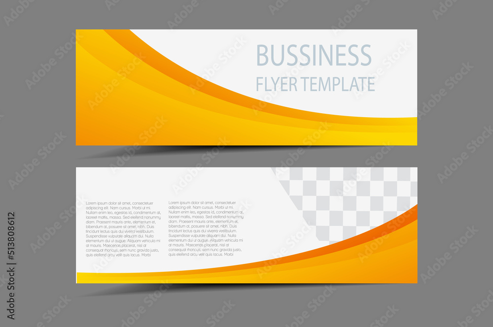 Fototapeta premium Modern orange business card template with abstract geometric pattern decoration