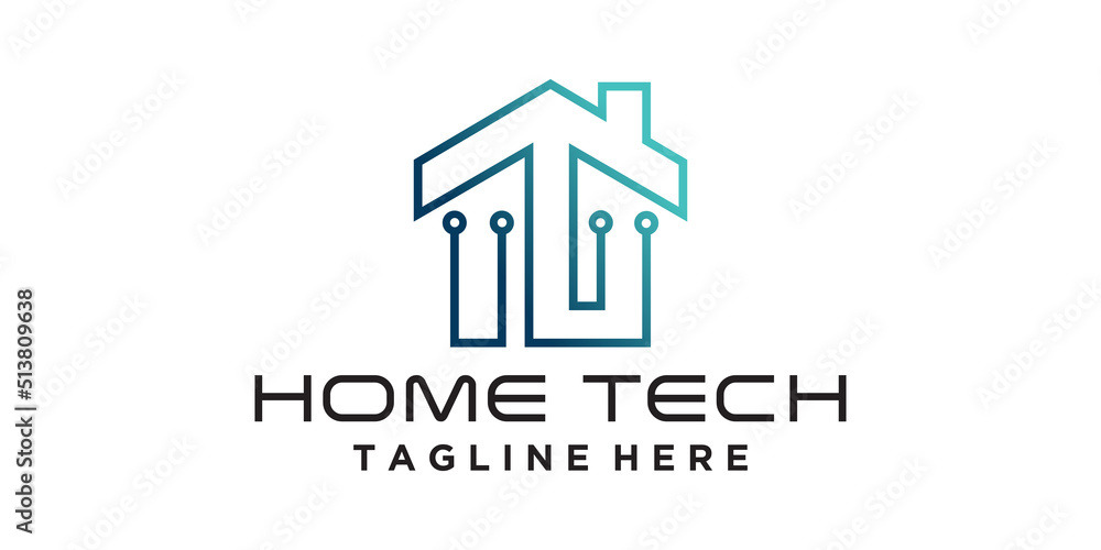 Smart house icon logo design digital electronics chip control home logotype concept icon Premium Vector Smart house icon logo design digital electronics chip control home logotype concept icon Premium Vector