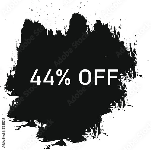 Sale 44 percent banner. Flash offer banner, coupon or poster. Discount chat . Coupon offer icon. Offer 44 percent promo banner. Retail marketing . pop art. Vector
