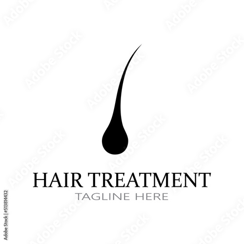Hair treatment logo removal logo vector image design illustration