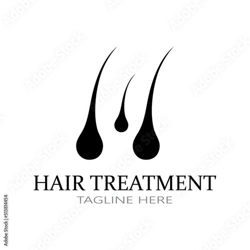 Hair treatment logo removal logo vector image design illustration