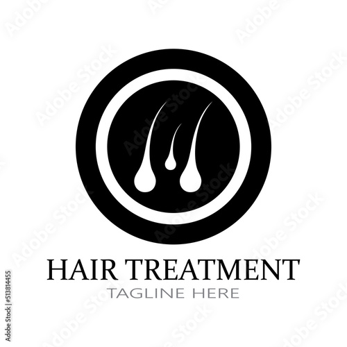 Hair treatment logo removal logo vector image design illustration