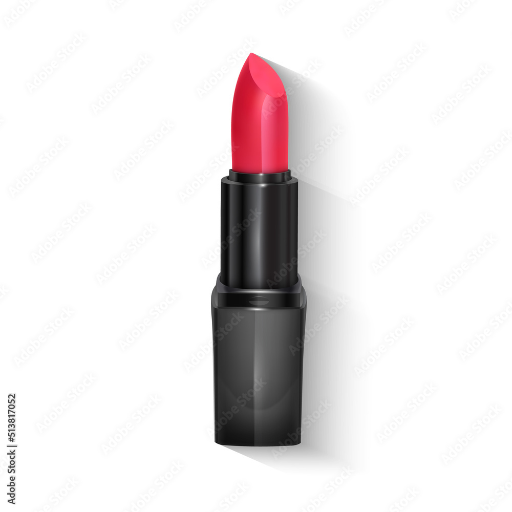 Red lipstick 3d illustration of a beautiful illustration. Isolated realistic lipstick on white background Red lipstick 3d illustration of a beautiful illustration. Isolated realistic lipstick on white background