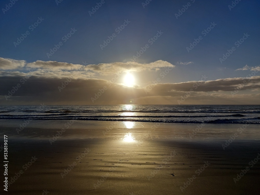 sunset on the beach