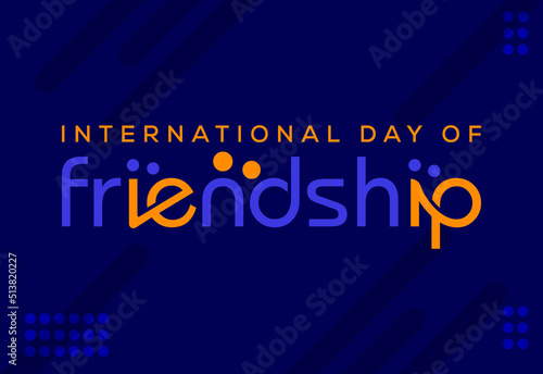 International friendship day vector template for the celebration.