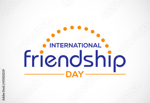 International friendship day vector template for the celebration.
