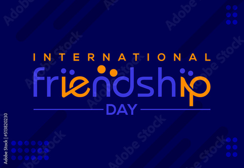 International friendship day vector template for the celebration. photo