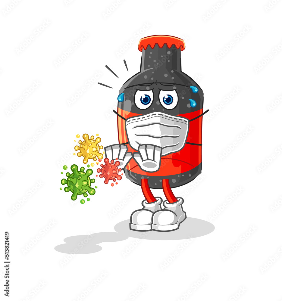 cola refuse viruses cartoon. cartoon mascot vector cola refuse viruses cartoon. cartoon mascot vector