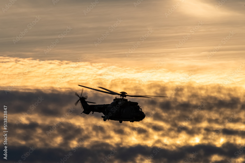 silhouette of a military helicopter silhouette of a military helicopter