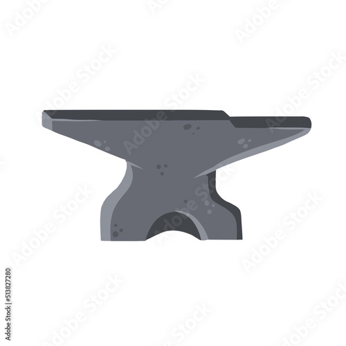 Blacksmith anvil. Symbol of work in forge. Forging and manufacturing of steel.