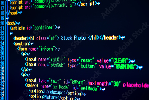 WEBシステム開発・HTMLコーディング・マークアップ言語のイメージ photo