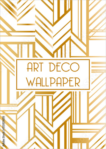 Rose gold and white art deco background