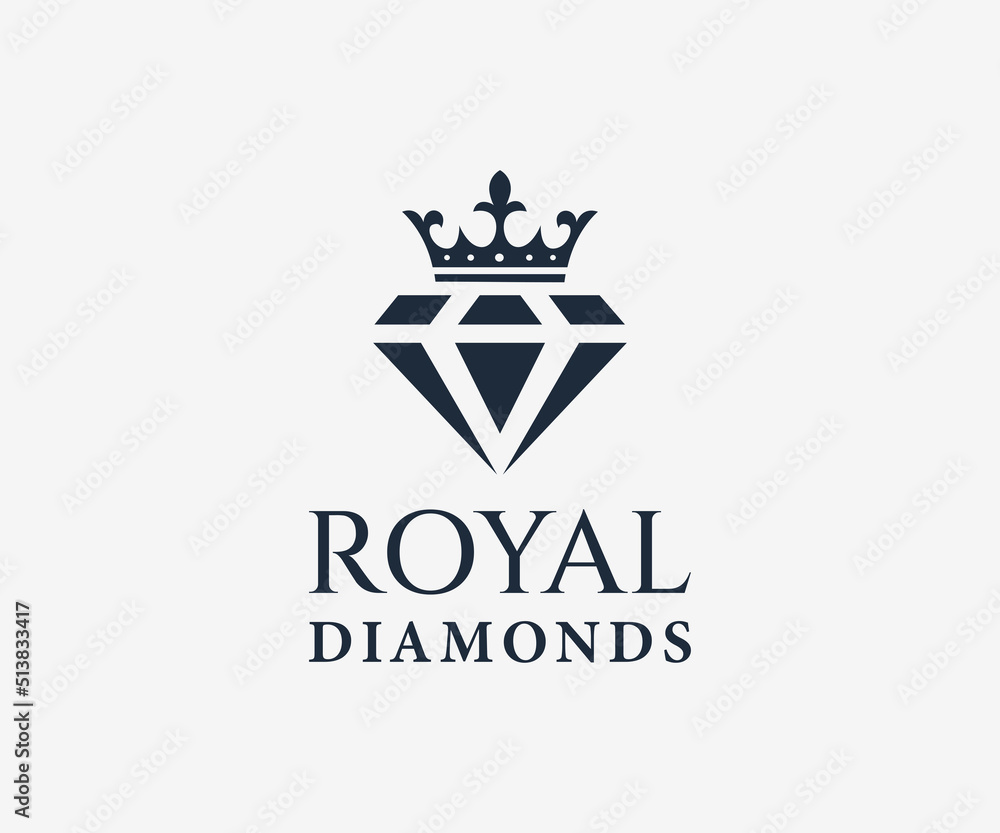 Luxury Royal Diamond Logo, Jewelry logo design. Luxury Royal Diamond Logo, Jewelry logo design.