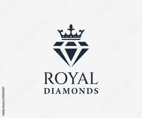 Luxury Royal Diamond Logo, Jewelry logo design.