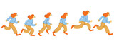 Character running animation frame sequence loop vector illustration