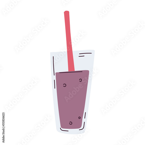 Isolated sketch of a smoothie icon Vector