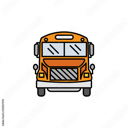 bus, school, transport line illustration. element of education illustration icons. Signs, symbols can be used for web, logo, mobile app, UI, UX