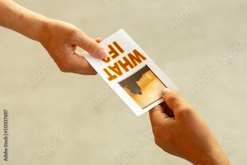 sharing the gospel with a tract photo