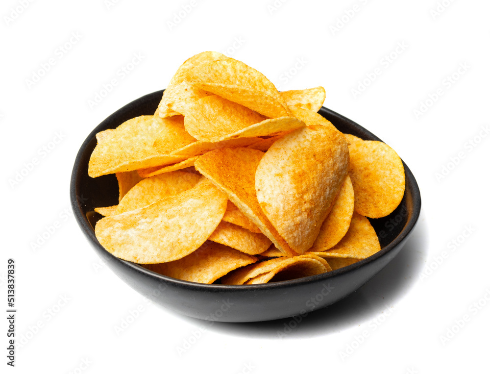 Potato Chips on Black Potato Chips on Black