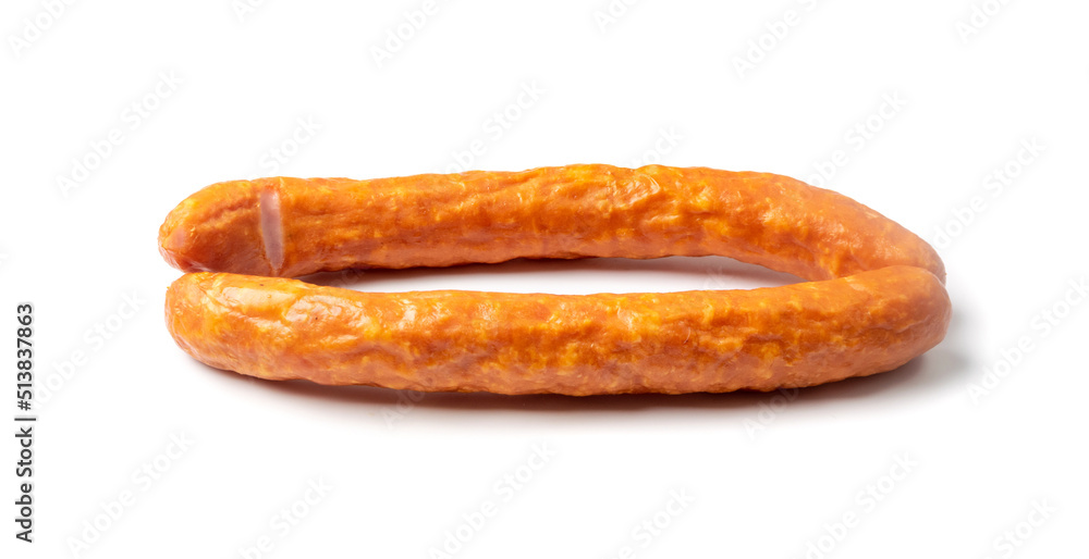 Smoked sausage isolated