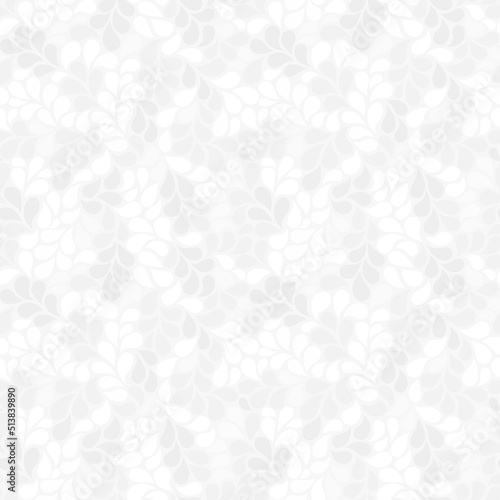 Vector seamless pattern with gray drops. Monochrome abstract floral background.