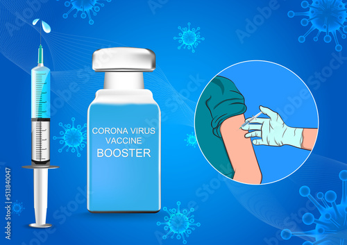 COVID-19 vaccine boosters can further enhance or restore protection that might have decreased over time vector illustration