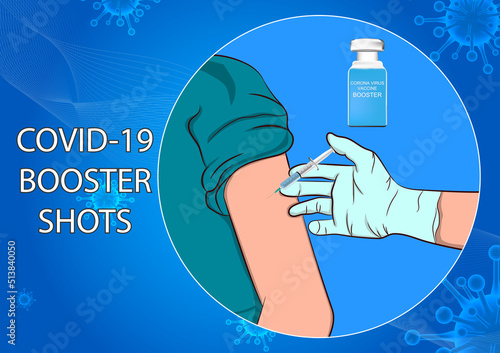 COVID-19 vaccine boosters can further enhance or restore protection that might have decreased over time vector illustration