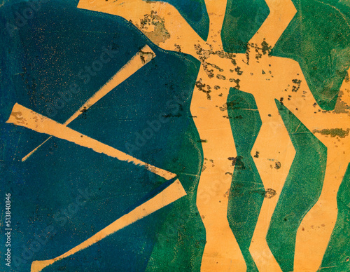 Fotografie Colorful background using monoprinting to create texture filled images