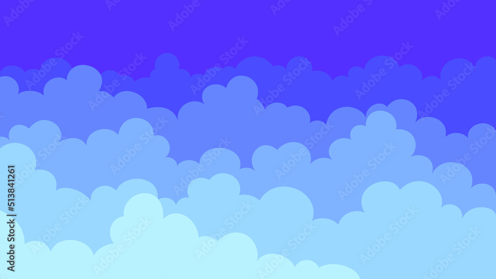 Sky and Clouds, Beautiful Background. Stylish design with a flat, cartoon poster, flyers, postcards, web banners. holiday mood, airy atmosphere. Isolated Object. Design Material. Vector illustration. Sky and Clouds, Beautiful Background. Stylish design with a flat, cartoon poster, flyers, postcards, web banners. holiday mood, airy atmosphere. Isolated Object. Design Material. Vector illustration.