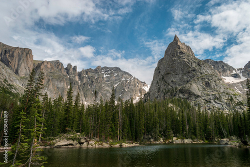 Alpine Lake with Prominent Mountain Range © Scott