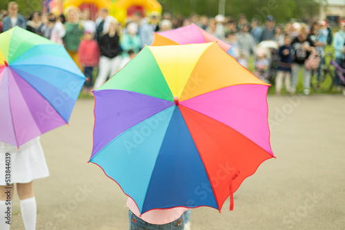 Colored umbrella. Child's summer umbrella. Kids at party. © Олег Копьёв