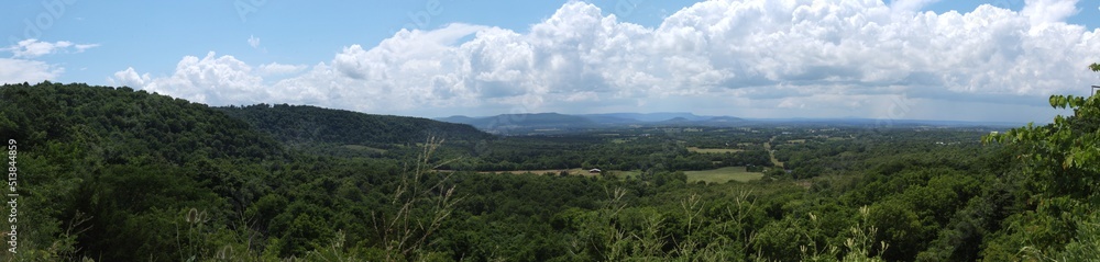 Obraz premium panoramic view of forest valley