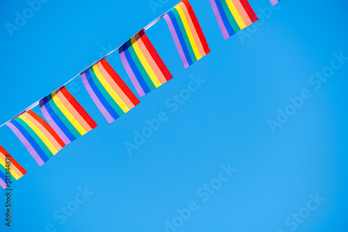 Many small gay rainbow flags © mbruxelle