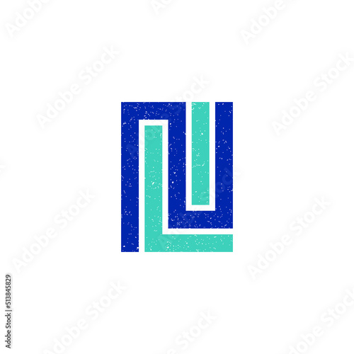 abstract initial letter NLI logo in dark blue color isolated in white background applied for attorney and law logo also suitable for the brands or companies that have initial name ILN photo