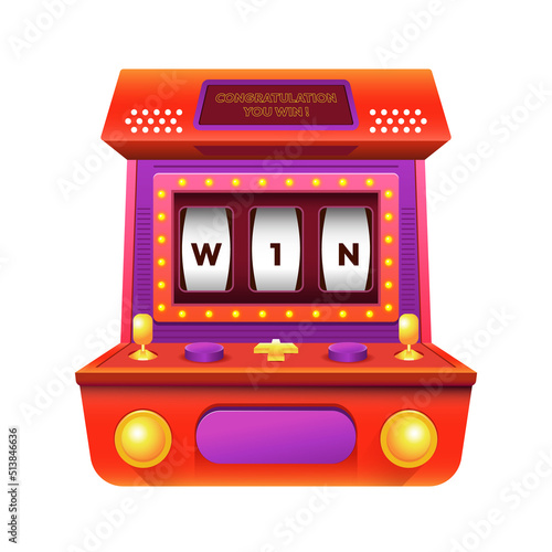 lucky slot machine vector illustration