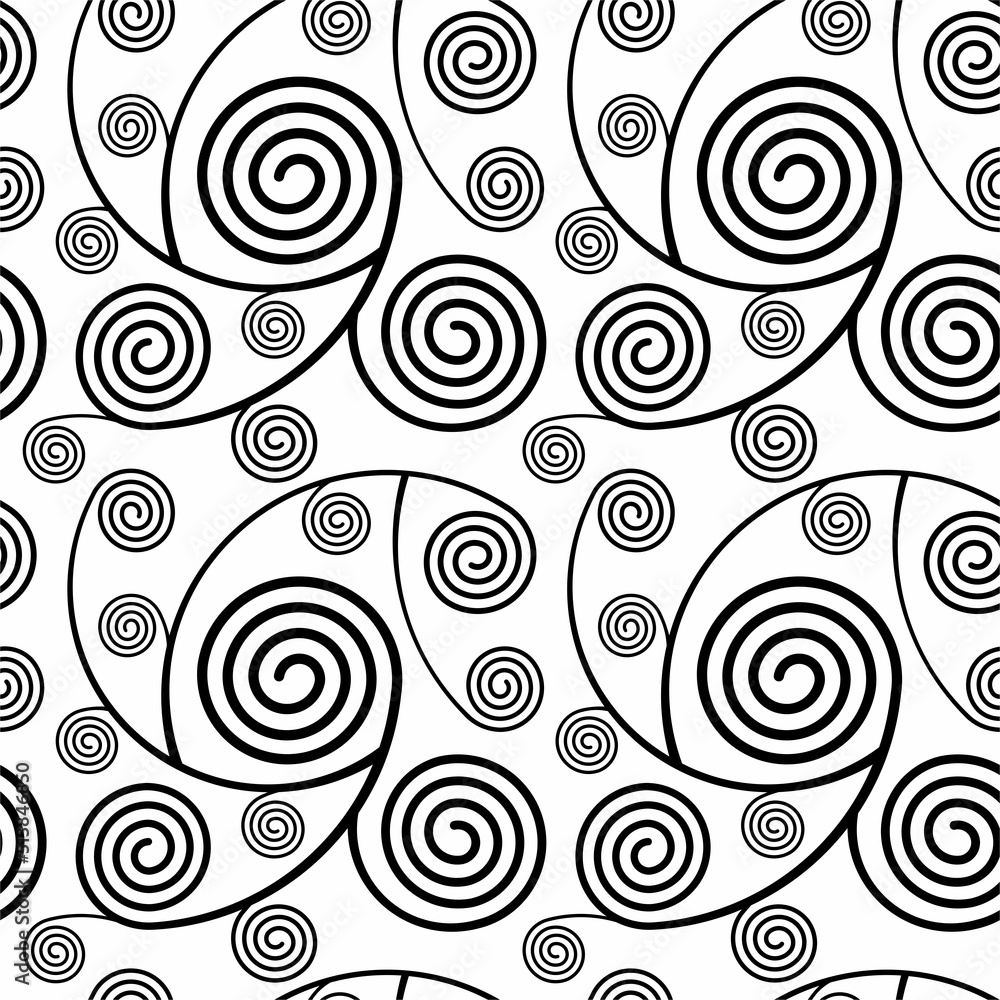 Vector seamless pattern a simple design with branched spiral Vector seamless pattern a simple design with branched spiral