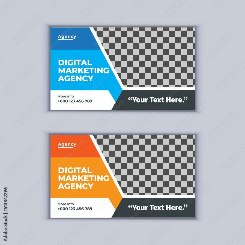 Naklejka premium Digital Marketing Agency Business Banner Design Vector Template. Modern Layout Template