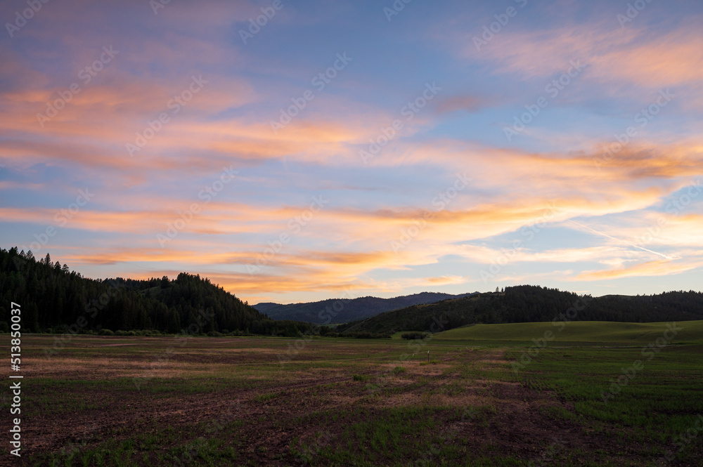 Evening rural landscape