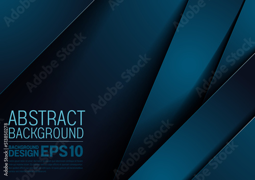 luxury abstract background blue colort straight line overlap layer  shadow gradients  dark space composition, simple minimal shapes illustration for application banner, flyer cover media, template des