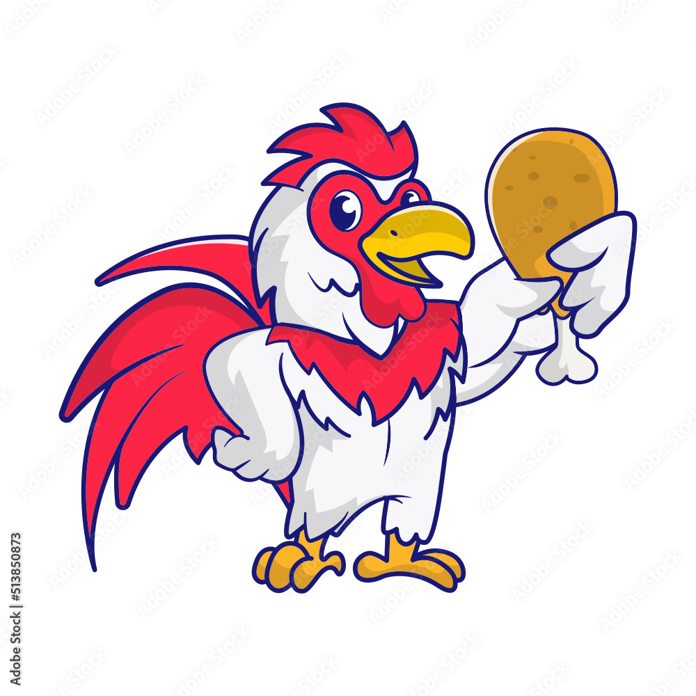 Cute chicken mascot design
