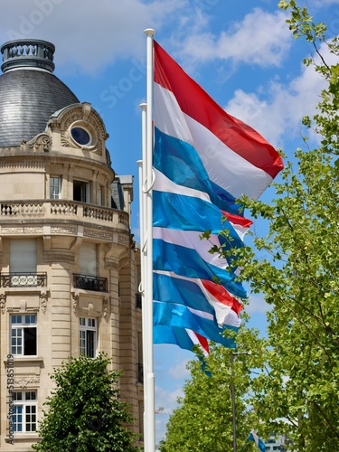 Many Luxembourg flags flying free in historic city centre to celebrate National day