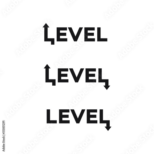 word Level with play on some letter resembles the level up and down.