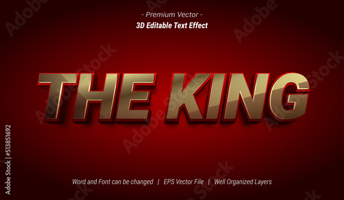 3D The King Editable Text Effect
